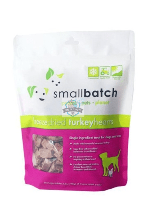 Smallbatch Turkey Heart Freeze Dried Treats For Cats and Dogs