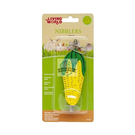 Living World Nibblers Wood Corn Chews for Rabbits Small Pets