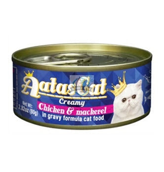 Aatas Cat Creamy Chicken & Mackerel In Gravy Canned Cat Food