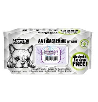 Absorb Plus Antibacterial Lavender Scented Pet Wipes (3 Packs Promo)