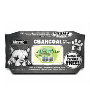 Absorb Plus Charcoal Aloe Vera Scented Pet Wipes (3 Packs Promo)