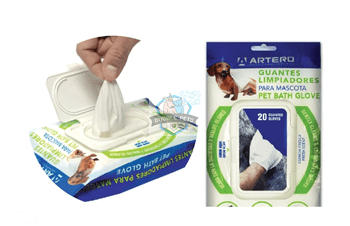Artero Cosmetics Pet Cleaning Gloves for Dog Cats Pets