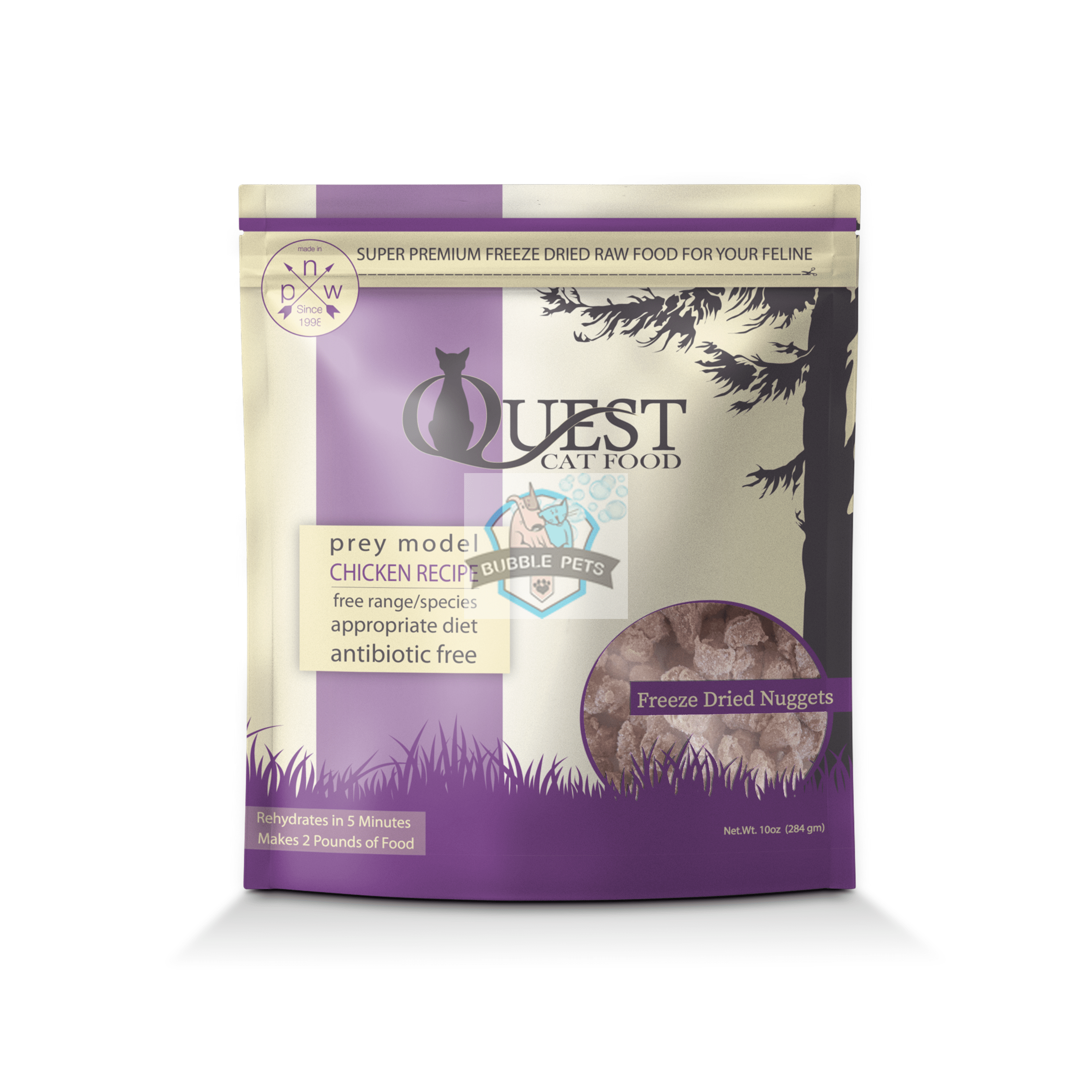 Quest Real Food Freeze Dried Chicken Bite Size Nuggets Cat Food