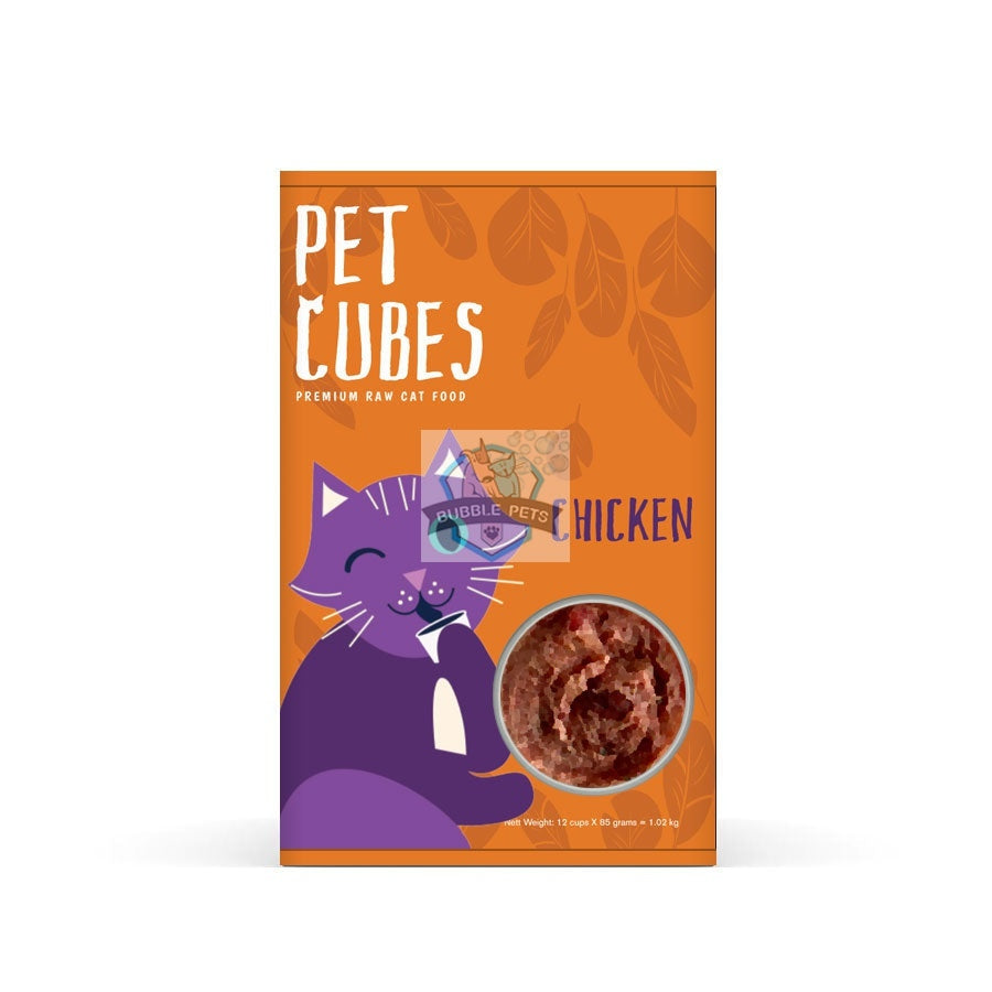 PetCubes Cat Chicken Frozen Raw Cat Food