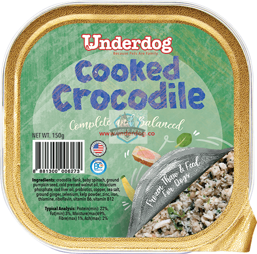 Underdog Cooked Crocodile Complete & Balanced Frozen Dog Food