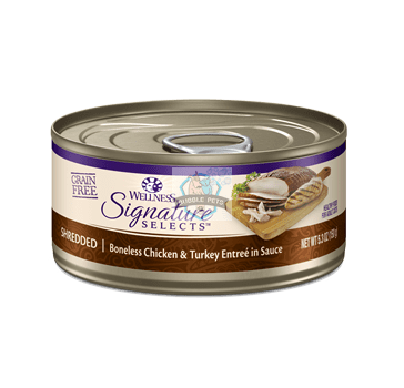 Wellness CORE Signature Selects Shredded White Meat Chicken & Turkey Entree in Sauce Canned Cat Food