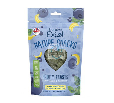 Burgess Excel Nature Fruity Feast Snack for Rabbits Guinea Pigs