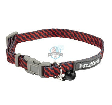 FuzzYard Collar Tabbytooth for Cats Pets (Red Navy)
