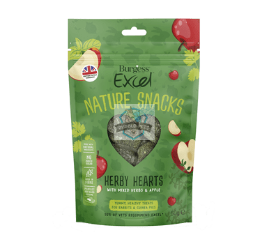 Burgess Excel Herby Hearts Small Animal Snack