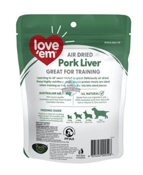 Love Em Air Dried Pork Liver Dog Treats