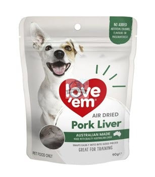 Love Em Air Dried Pork Liver Dog Treats