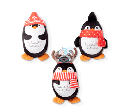 PROMO PLAY Mini Chillin' Penguins Dog Squeaky Plush Dog Toy