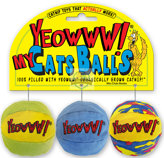Yeowww My Cat Organic Catnip Balls (3 in a Set)
