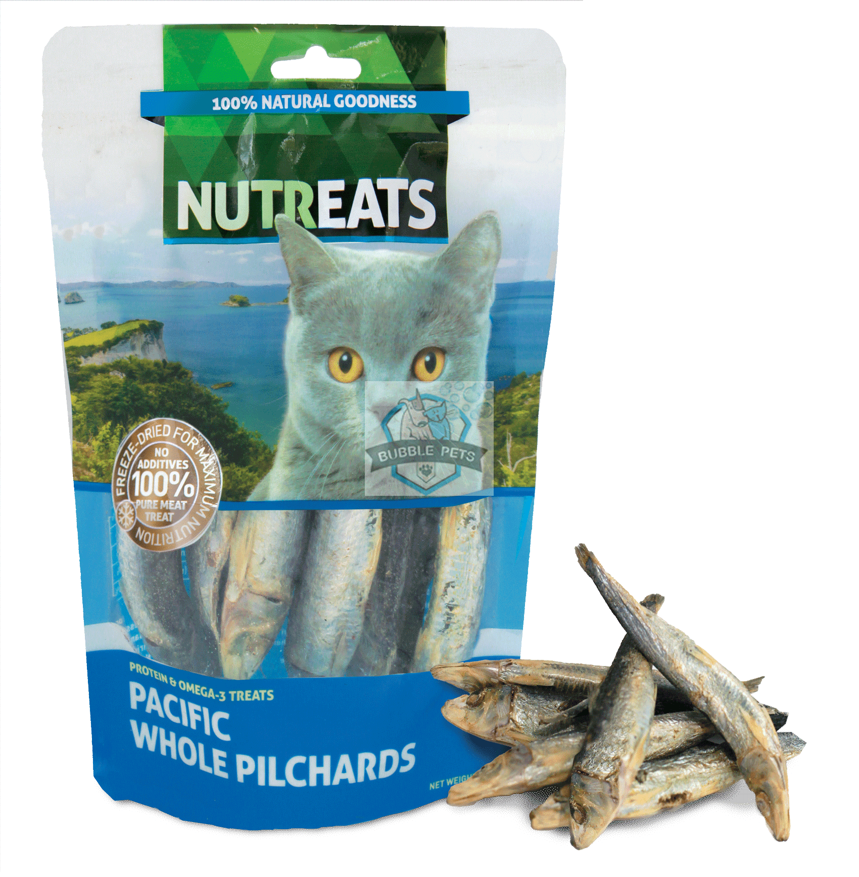 Nutreats Freeze Dried New pacific whole pilchards Cat Treats