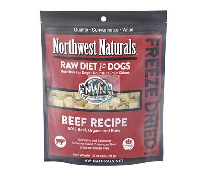 Northwest Freeze Dried Beef Dog Food (3 12oz for $152.70 Bundle Deal)