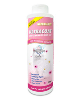 Natural Pet Ultracoat Dry Shampoo for Cats