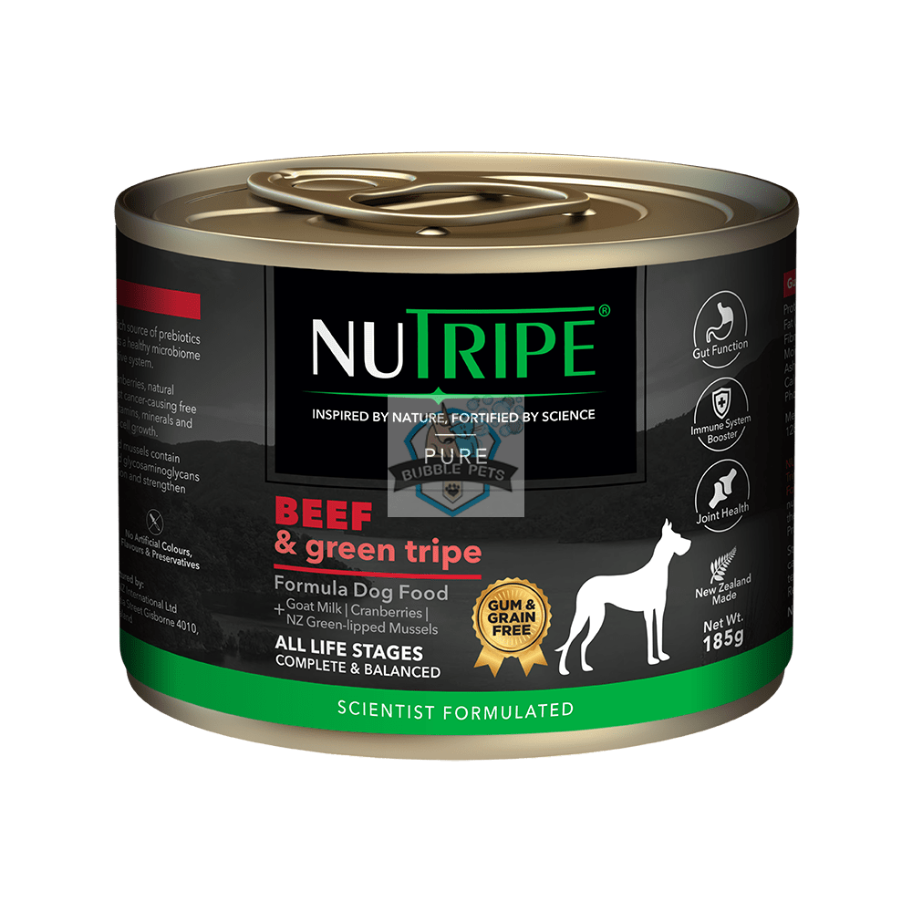 Nutripe Pure Beef & Green Tripe Canned Dog Food (Gum-Free)