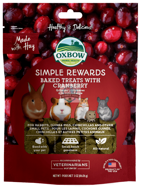 Oxbow Simple Rewards Cranberry Baked Treats For Small Animals