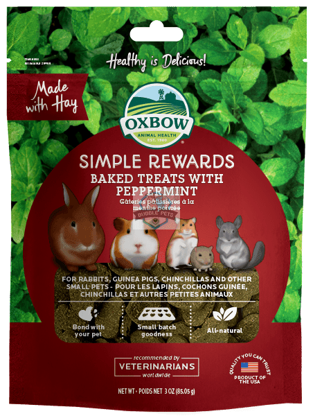 Oxbow Simple Rewards Baked Small Animal Treats 85g (Peppermint)