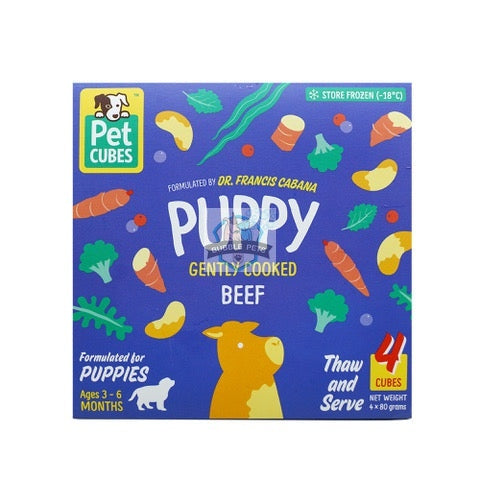 PetCubes Gently Cooked Frozen Beef Puppy Dog Food