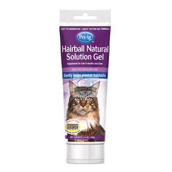 PetAg Hairball Natural Solution Gel Supplement Gently Helps Prevent Hairballs For Cats