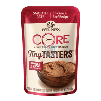 Wellness CORE Tiny Tasters Chicken & Beef Pouch Cat Food
