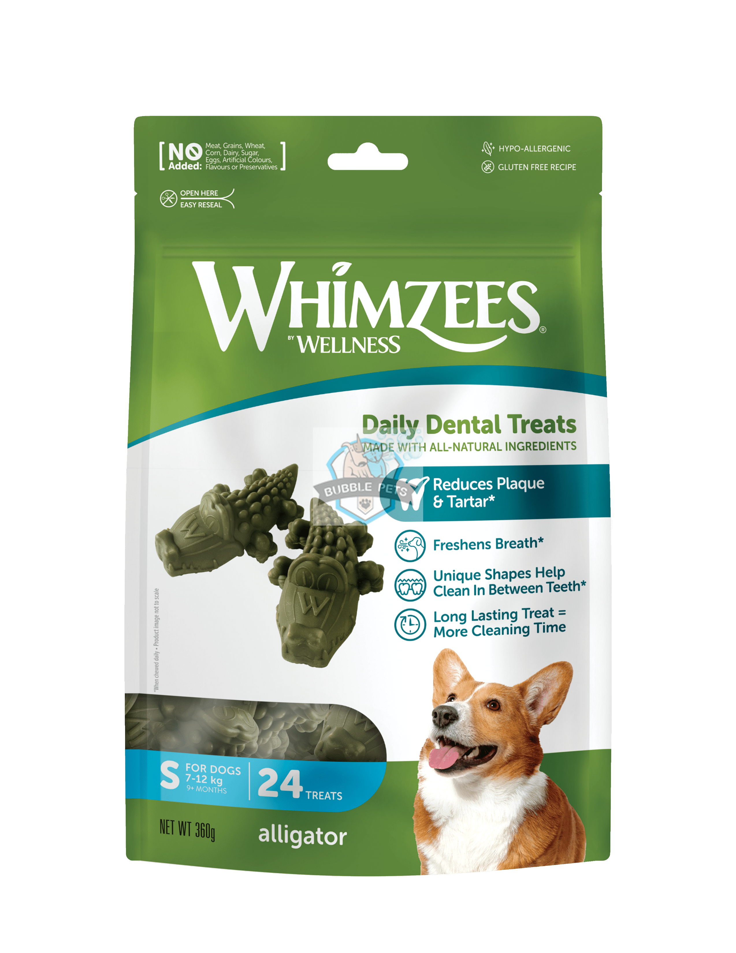 Whimzees Natural Alligator Dog Chews Value Pack