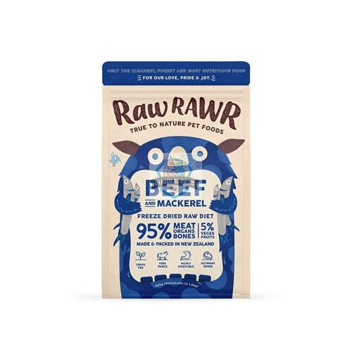 Raw Rawr Freeze Dried Beef & Mackerel Balanced Diet Dog Food