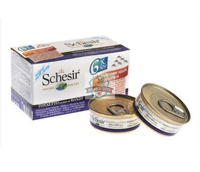 Schesir Tuna with Beef Fillets in Natural Jelly Canned Cat Food 6 x 50g