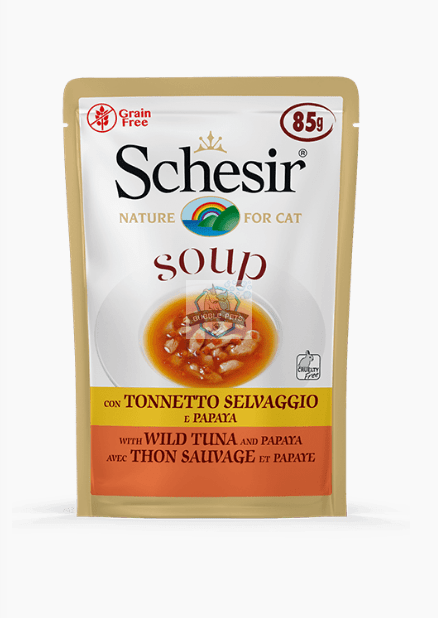 Schesir Cat Pouch In Soup Wild Tuna and Papaya