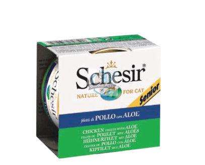 Schesir Senior Chicken Fillets with Aloe In Jelly Canned Cat Food-DC