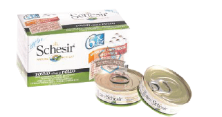 Schesir Cat Tuna with Chicken Fillets in Jelly Cat Canned Food 6 x 50g