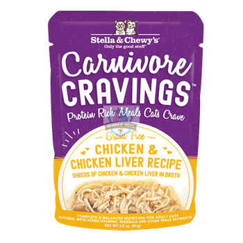 Stella & Chewy's Carnivore Cravings (Chicken & Chicken Liver) in Broth Pouch Cat Food