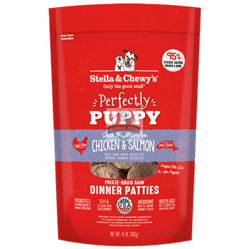 Stella & Chewy’s Freeze Dried Dinner Patties Chicken & Salmon (Perfectly Puppy) Dog Food