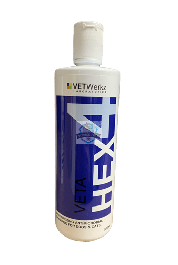Vetwerkz Vetahex Antiseptic Moisturizing Shampoo for Dogs Cats Pets