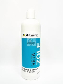 Vetwerkz VetaZole Medicated Shampoo for Dogs Cats Pets