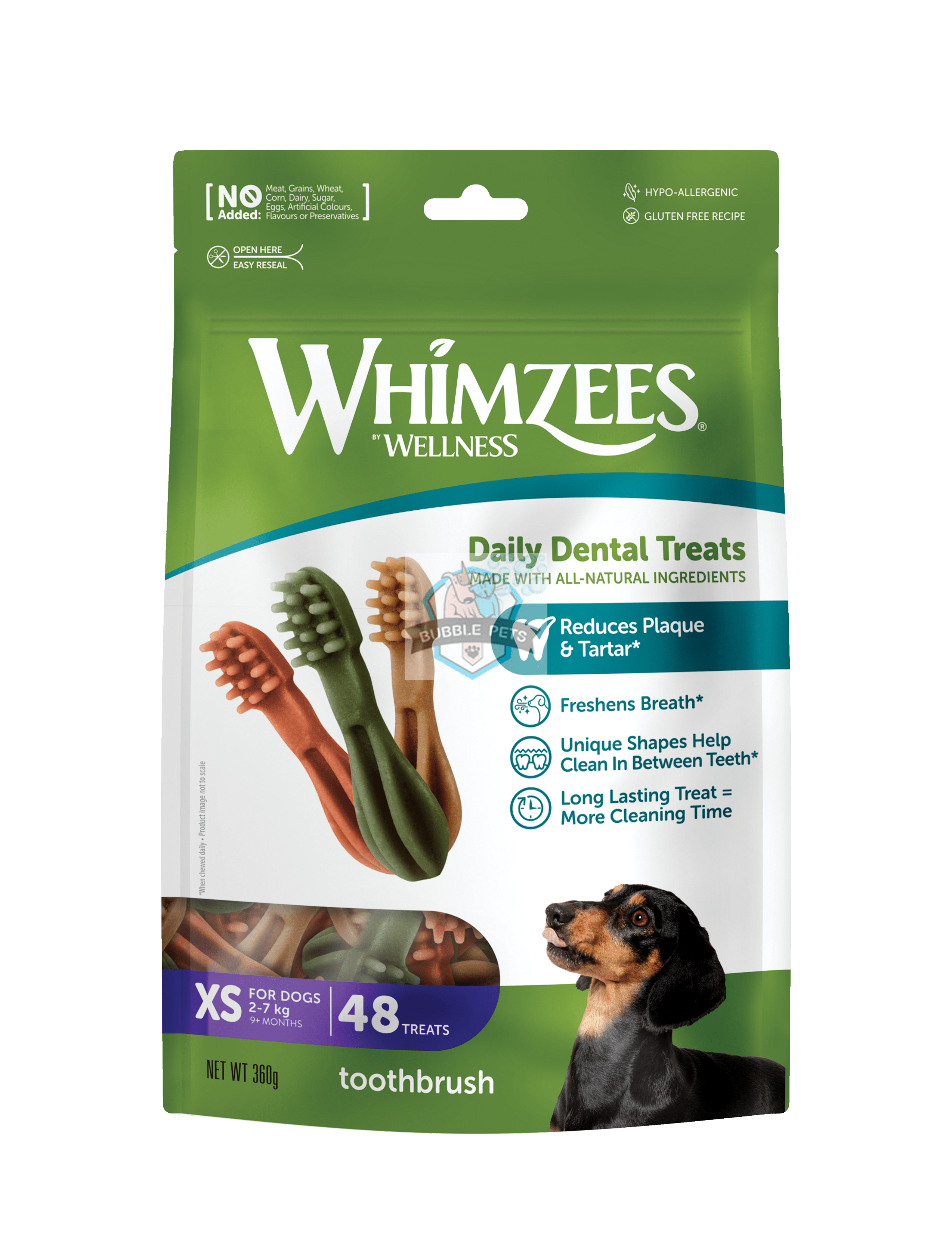 Whimzees Natural Toothbrush Dog Chews Value Pack