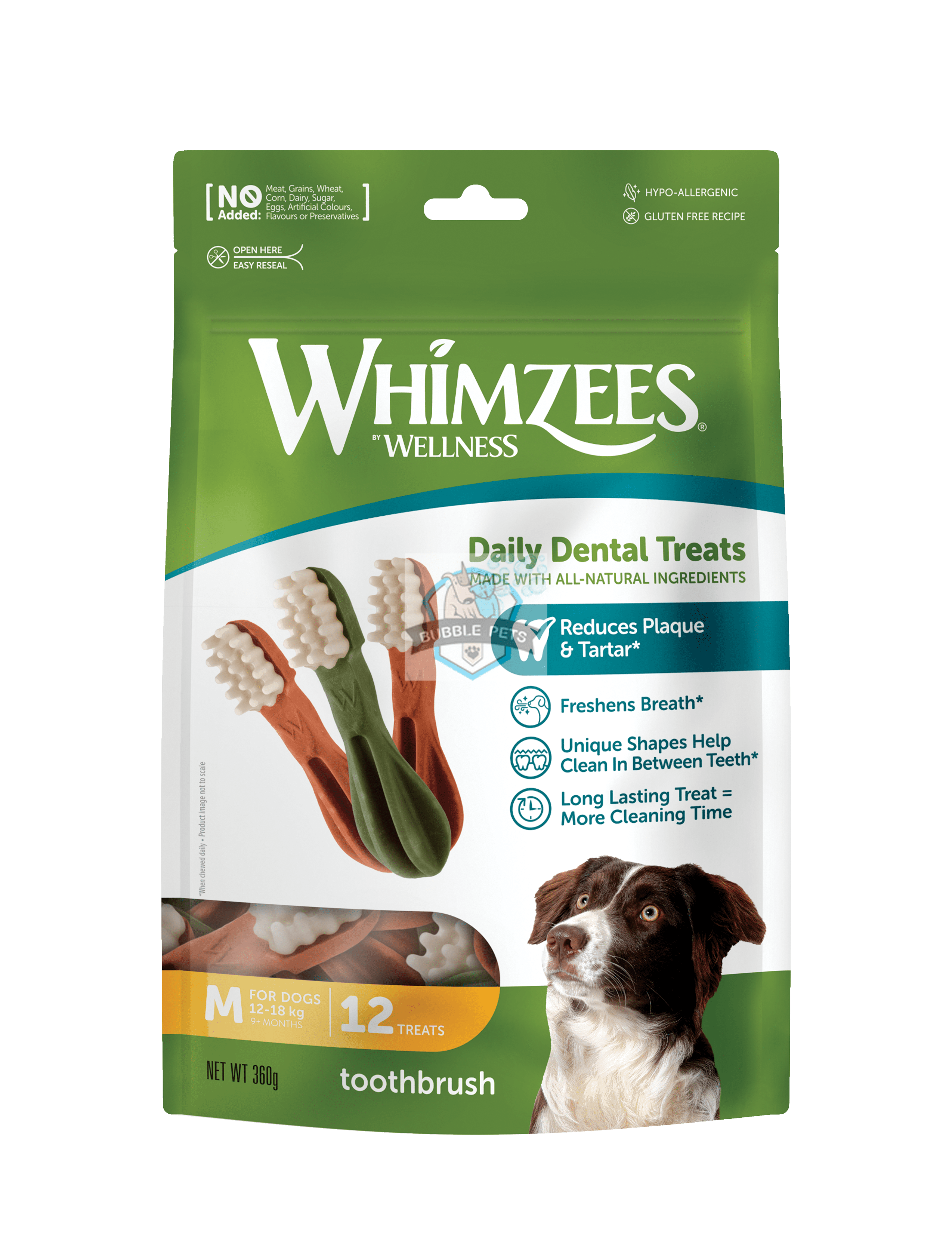 Whimzees Natural Toothbrush Dog Chews Value Pack