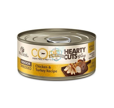Wellness CORE Hearty Cuts Indoor Shredded Chicken & Turkey Canned Cat Food