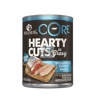 Wellness CORE Grain-Free Hearty Cuts in Gravy Whitefish & Salmon Wet Dog Food
