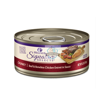 Wellness CORE Signature Selects Chunky Beef & White Meat Chicken Entree in Sauce Canned Cat Food
