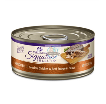 Wellness CORE Signature Selects Shredded Boneless Chicken & Beef Entree in Sauce Canned Cat Food