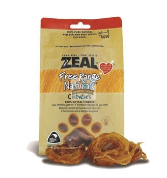 Zeal Dried Free Range Veal Chewies Dog Treats (Buy 2 Get 1 Free)