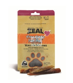 Zeal Dried Free Range Venison Tendons Dog Treats (Buy 2 Get 1 Free)