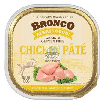 Bronco Chicken Pate Adult Grain-Free Tray Dog Food