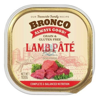 Bronco Lamb Pate Adult Grain-Free Tray Dog Food