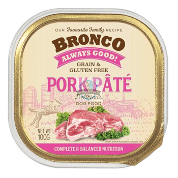 Bronco Pork Pate Adult Grain-Free Tray Dog Food