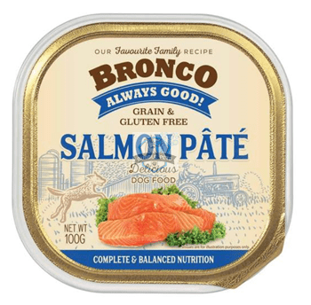 Bronco Salmon Pate Adult Grain-Free Tray Dog Food