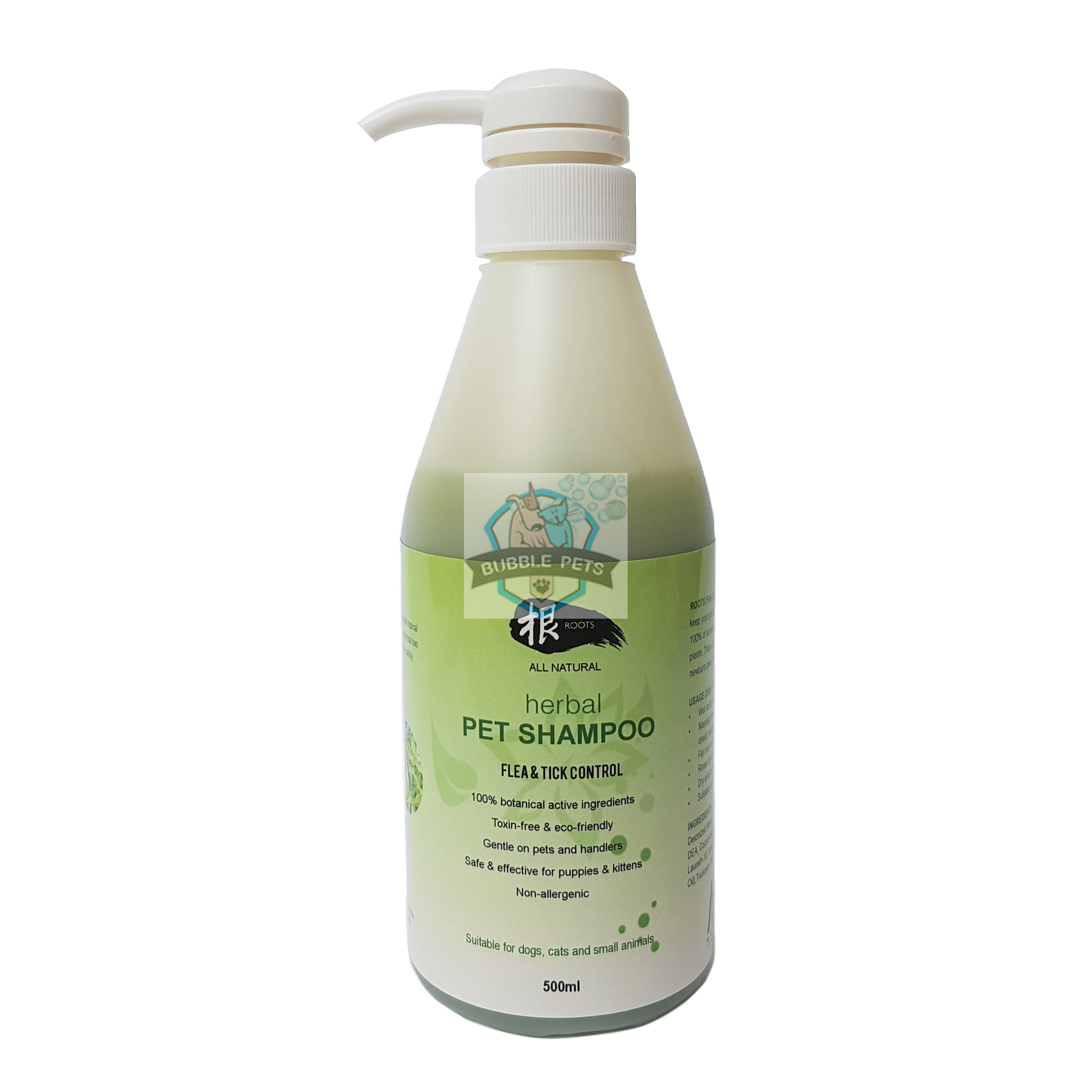 Roots Flea & Tick Control GEN Herbal Shampoo for Dogs Cats