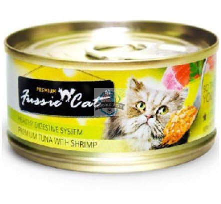 Fussie Cat Premium Tuna With Shrimp Canned Cat Food